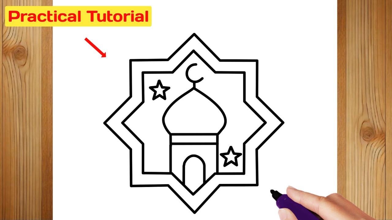 Dessin du Ramadan | dessin facile | رسم رمضان | ramadan drawings ❤️