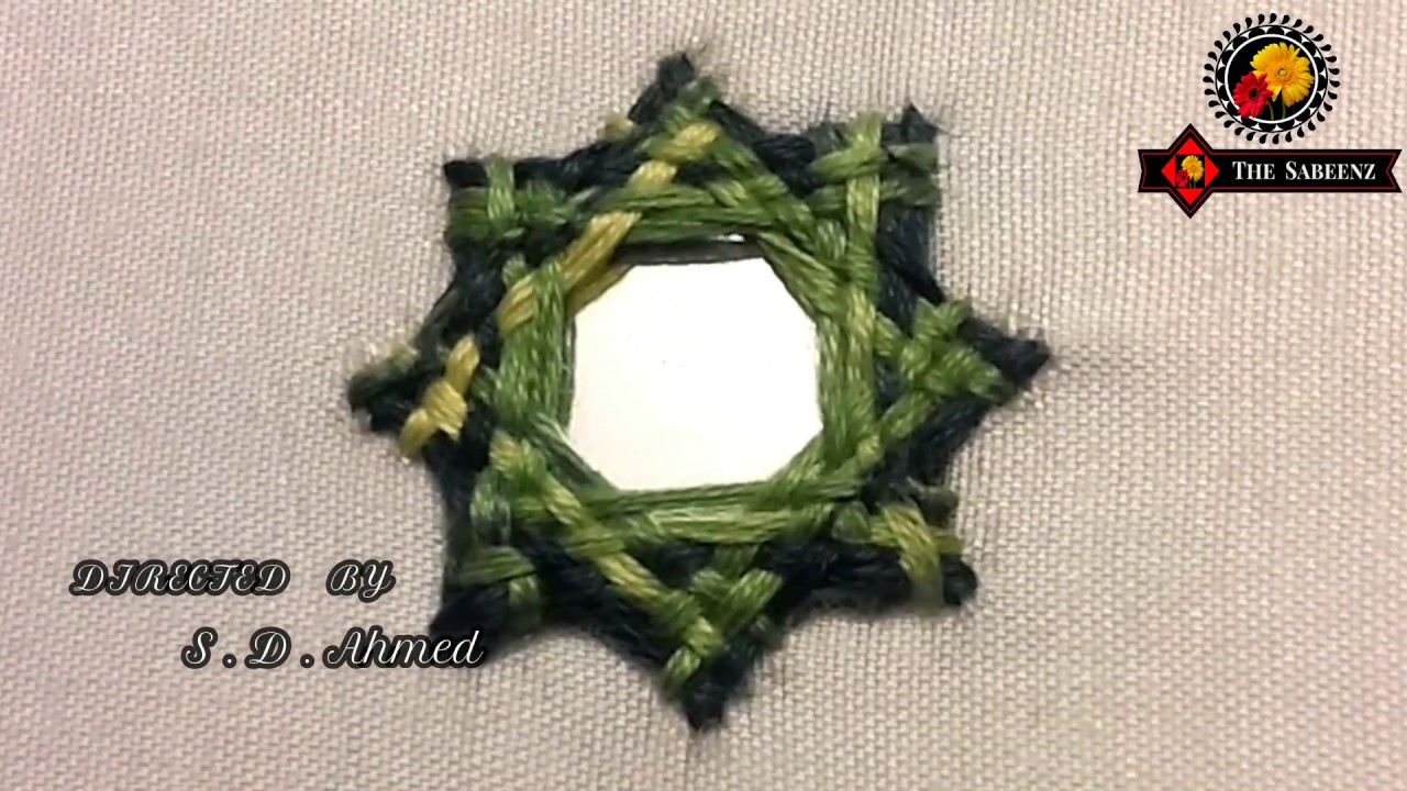 Hand Embroidery-Mirror Work embroidery design -Shisha Work.