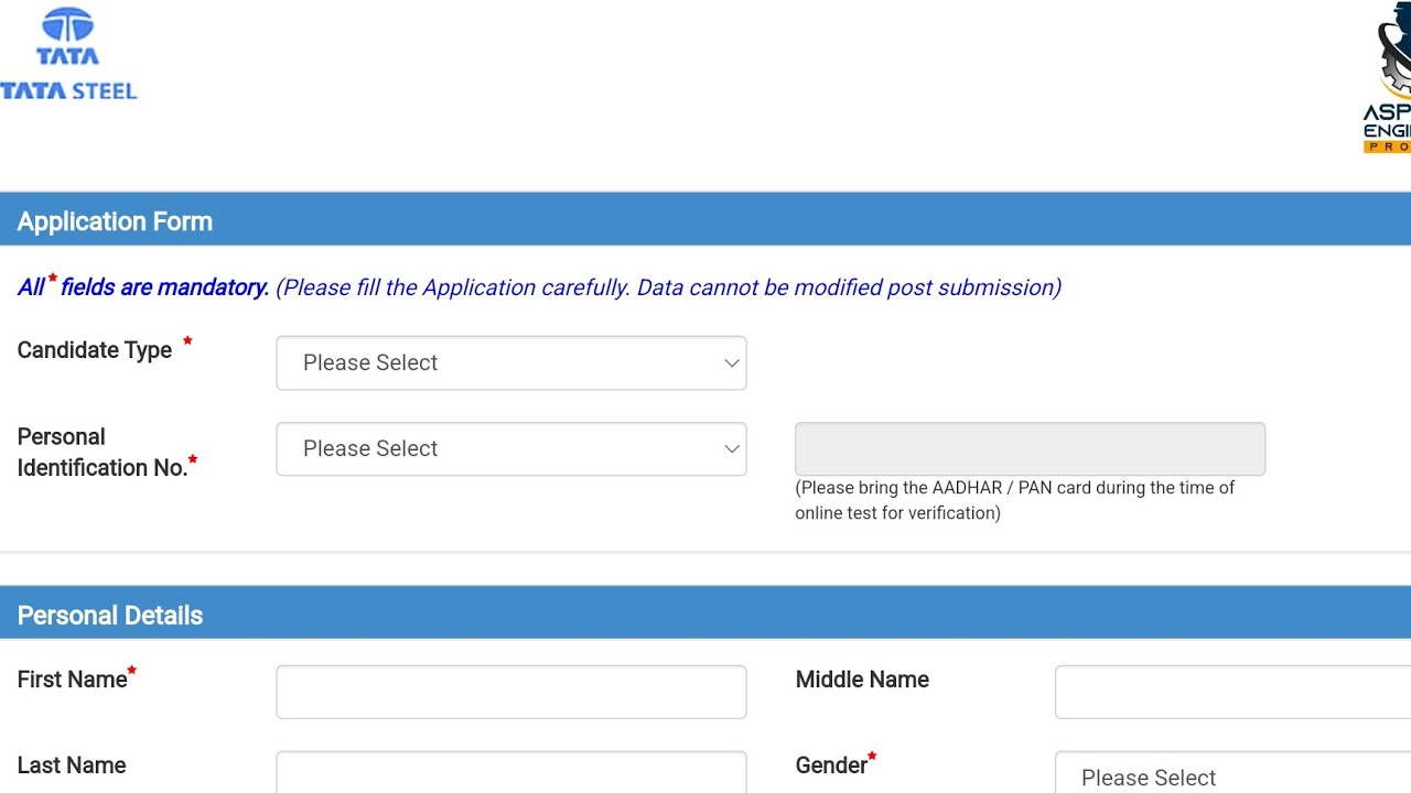Tata Steel ll Aspiring Engineers Program Application form ll #application #tatasteel #tatasteeljob