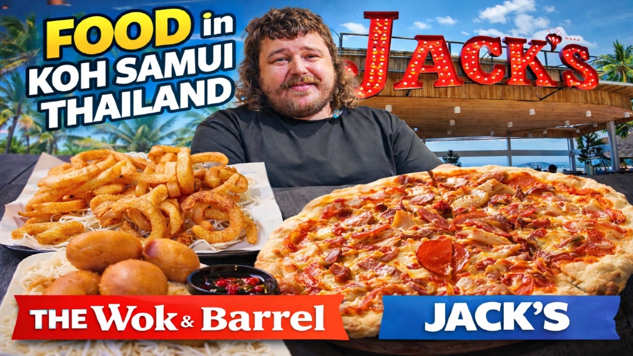 Food in Koh Samui 🇹🇭 | Wok & Barrel & Jack’s 🍕🍟 Honest Review