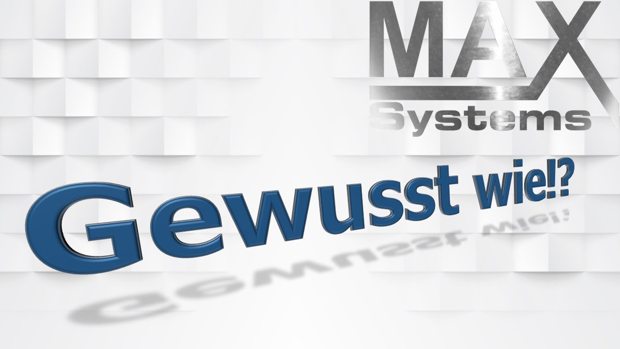 Max Systems GmbH- Gewusst wie!? Serialisierung