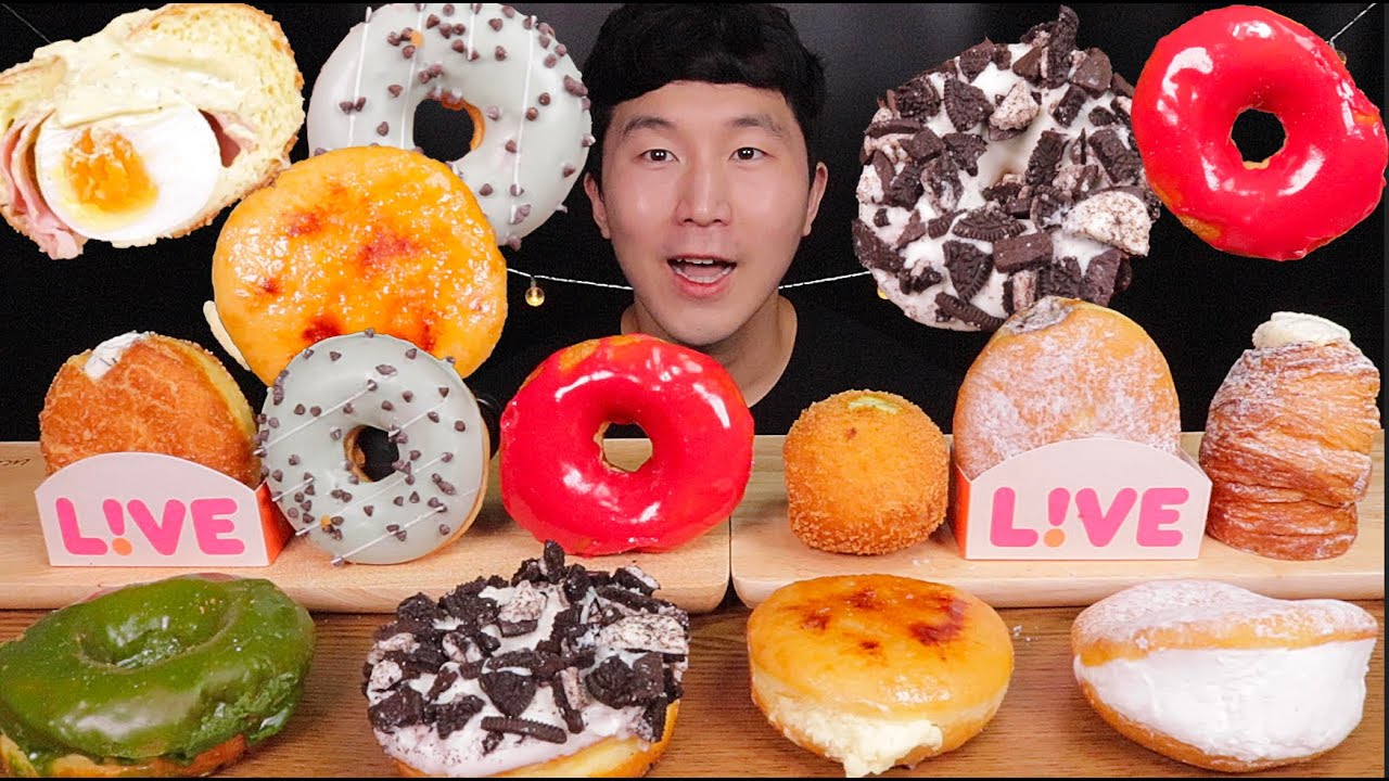 [SUB]우리 던킨이 달라졌어요 에그베네딕트 도넛 종류별 도넛 먹방(Dunkin' Donut Live Store Donuts by Typ)#MUKBANG