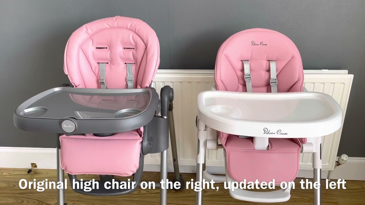 Comparing the original and updated version of the Silver Cross Buffet high chair!