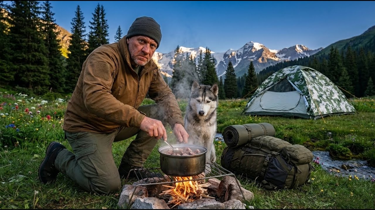 Alpine Survival  A 30-Hour Cinematic Journey with a Husky