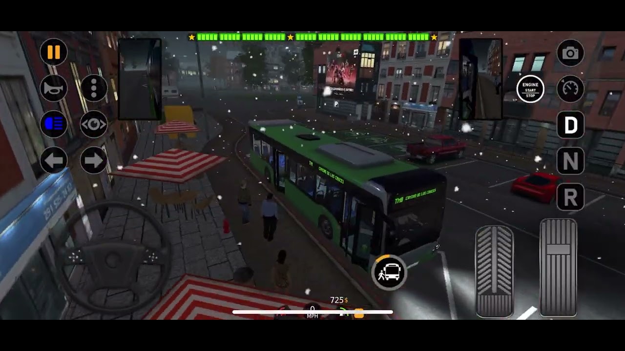 Crazy Snowfall Night in Madrid ❄️🌙 | Bus Simulator EVO | Mobile Gameplay