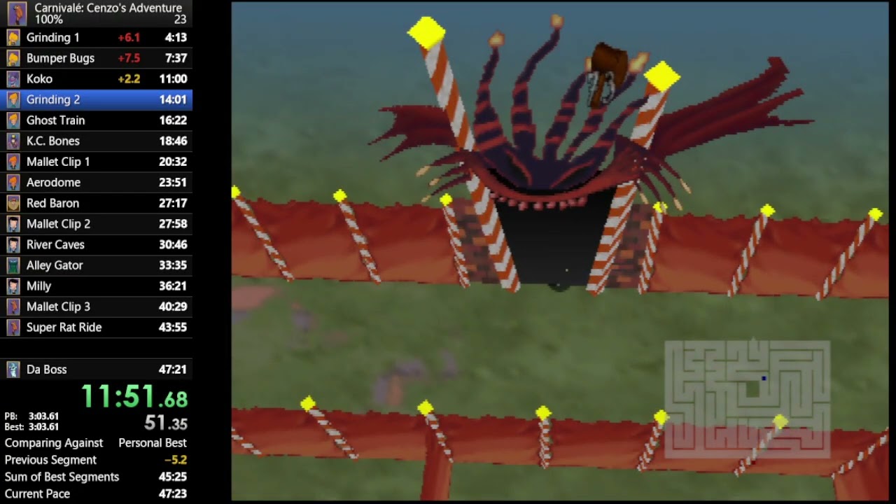 [WR] Carnivalé: Cenzo's Adventure (N64) - 43:51 100% Speedrun