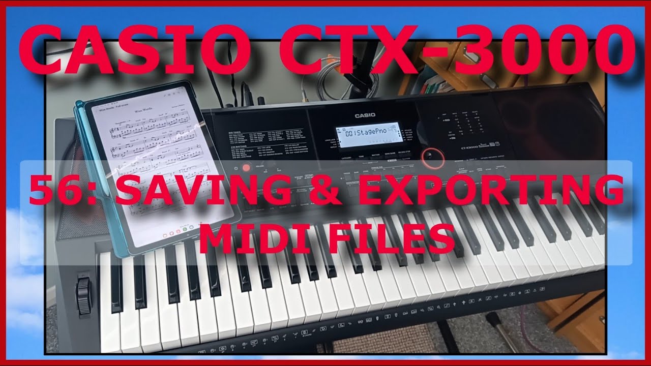 56. Casio CT-X3000: СОХРАНЕНИЕ И ЭКСПОРТ MIDI-ФАЙЛОВ
