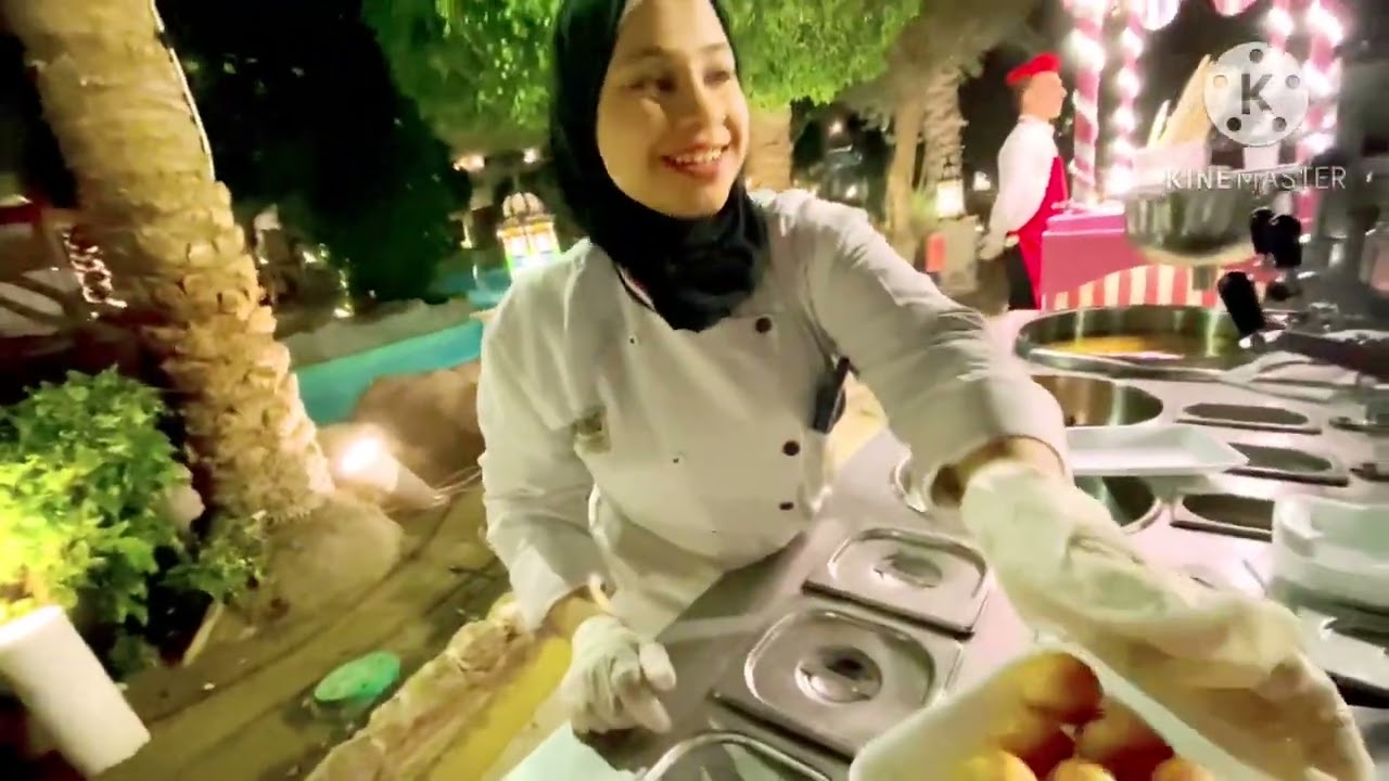 عشاءي الاول في منتجع grand   water world makadiالغردقةوانطباعي عليه.  صن وينج مكادي اتصدمت
