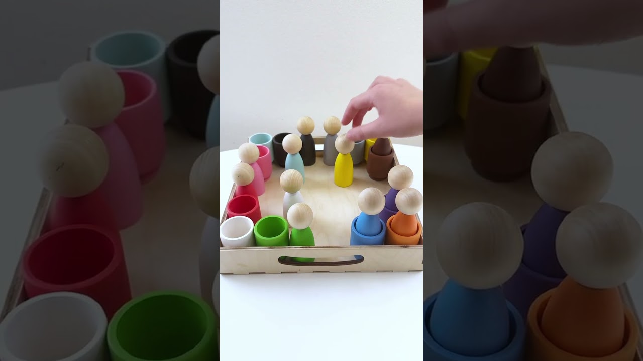 ✨ Peg Dolls in Cups. Play and match!