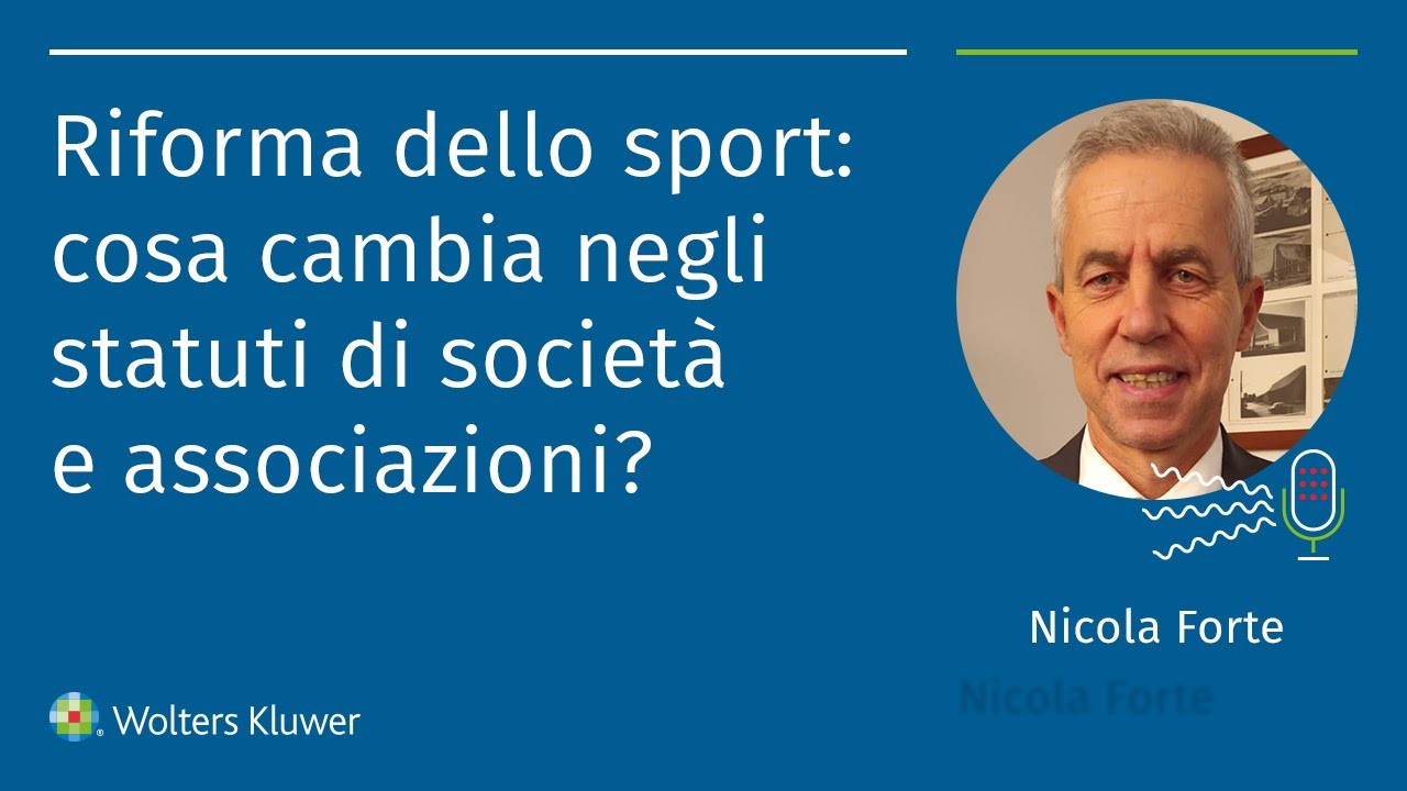 Riforma dello sport: cosa cambia negli statuti di societ&agrave; e associazioni?