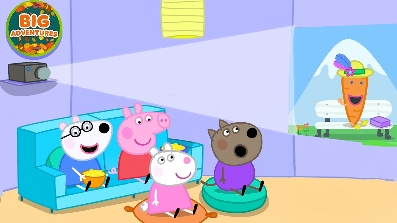 Peppa Pig’s BIG Movie Night Adventure!🍿Cinema Sleepover | Full Episodes | Cartoon for Kids | 49 Mins