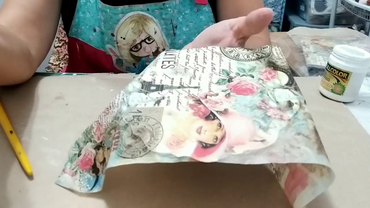 DIY DECOUPAGEM ENVELHECIDA SUPER BARATO  - VÍDEO RÁPIDO - FAZER PARA VENDER