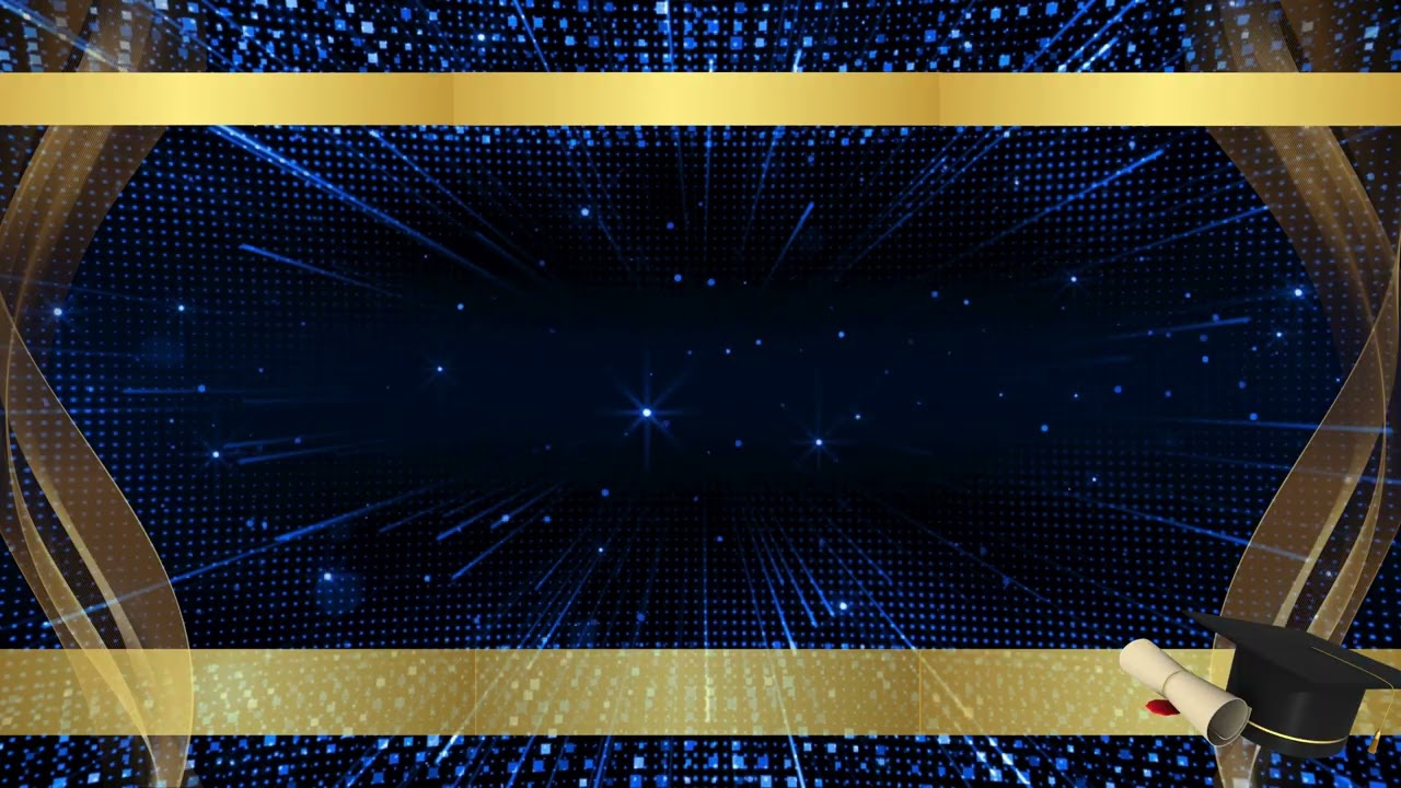 4K GRADUATION GOLDEN AND BLUE THEMED BACKGROUND VIDEO LOOP │ FREE DOWNLOAD │ MOVING BACKGROUND