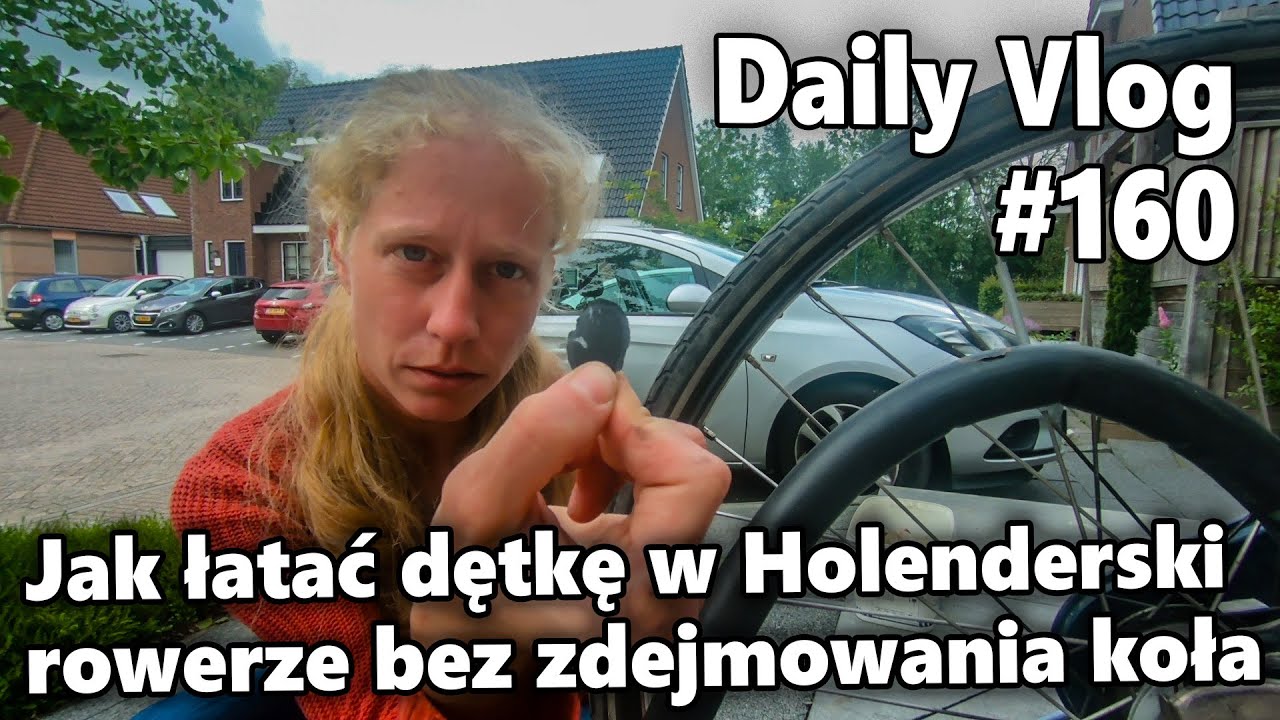 Jak łatać dętkę w Holenderskim rowerze bez zdejmowania koła | #160 Daily Vlog