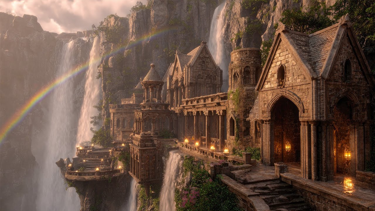 The Citadel of Cascading Light: Medieval Ambience Soundscapes for Relax, Sleep