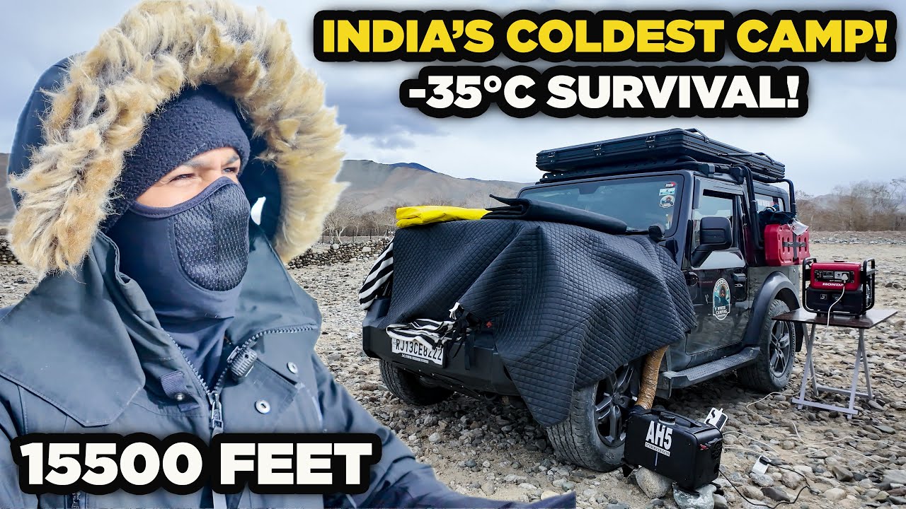 Surviving India’s Coldest Night at 15,500 ft (-35°C)!