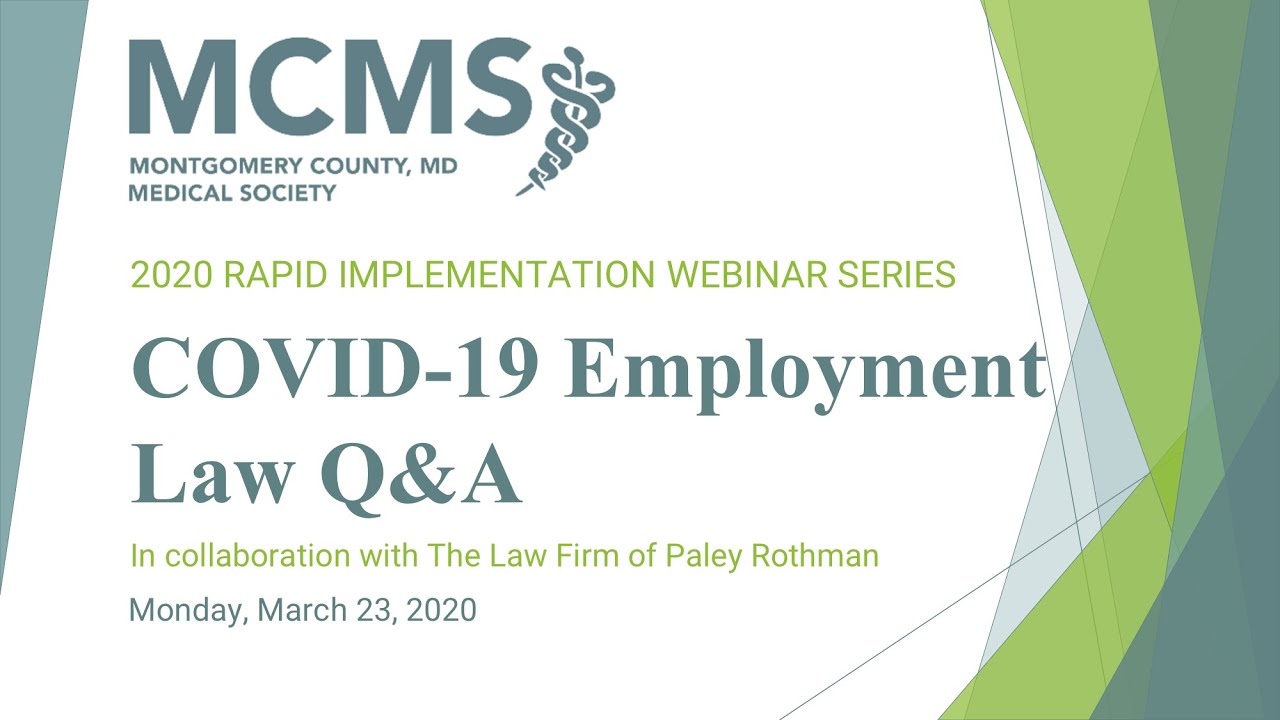 Webinar: COVID-19 Employment Law Q&A - Session 2