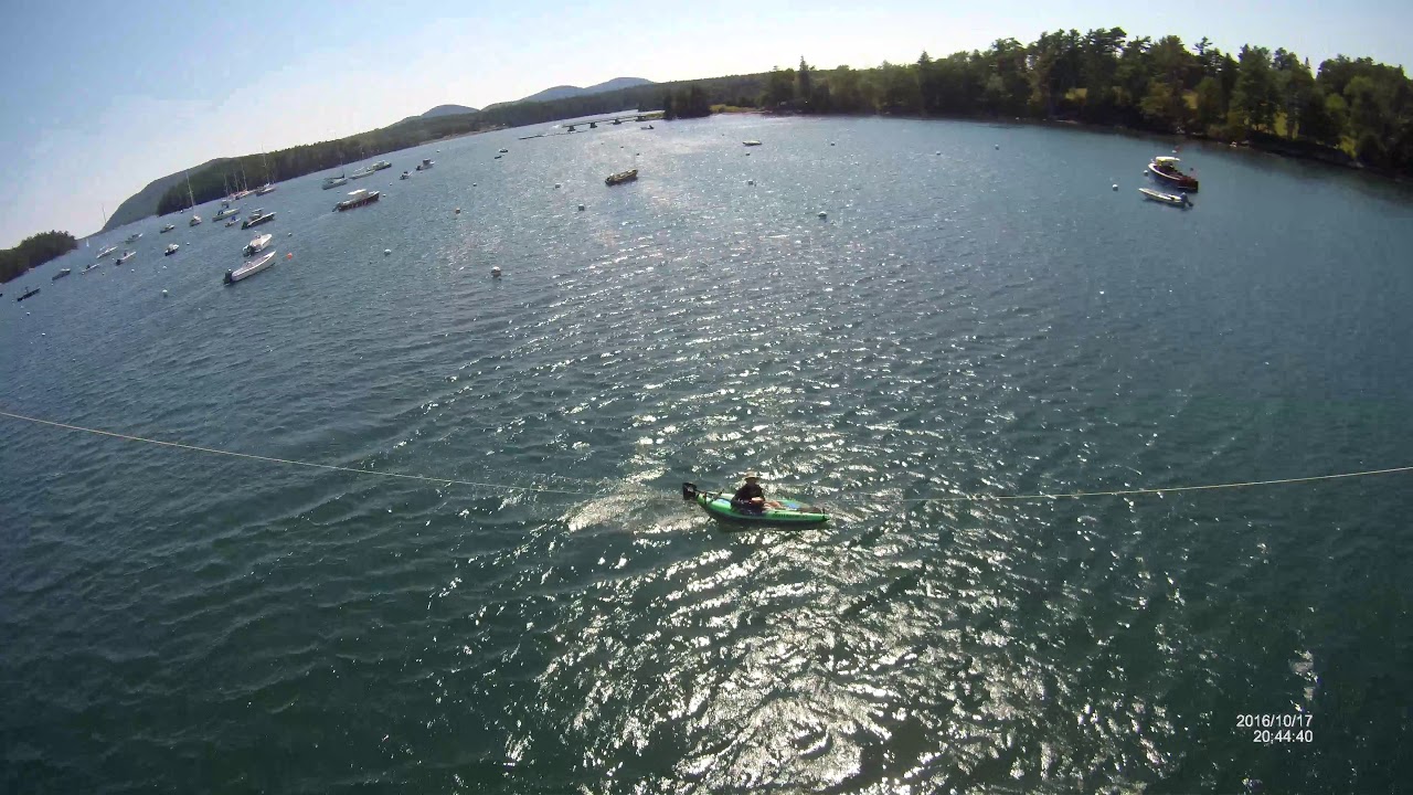 Kayak Kiting  Aerial View with MEGA LOOPING CRASH!