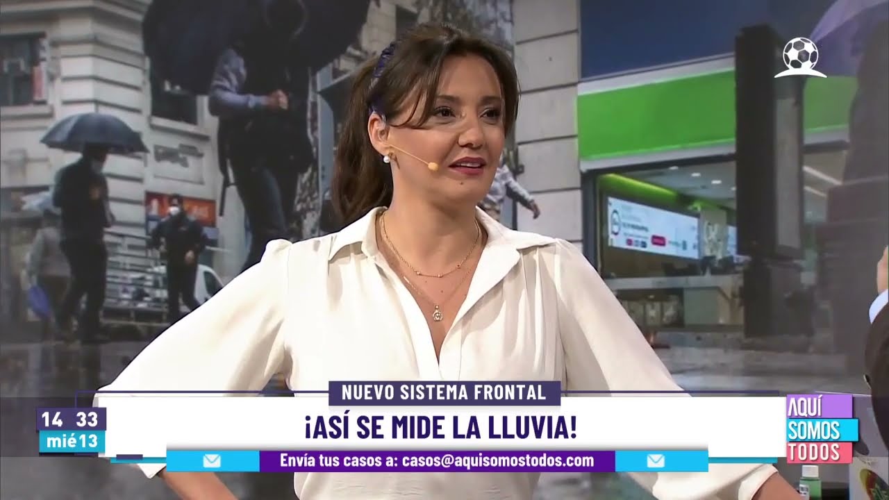 Así se mide la lluvia. Nuevo sistema frontal. Aquí Somos Todos, Canal 13.