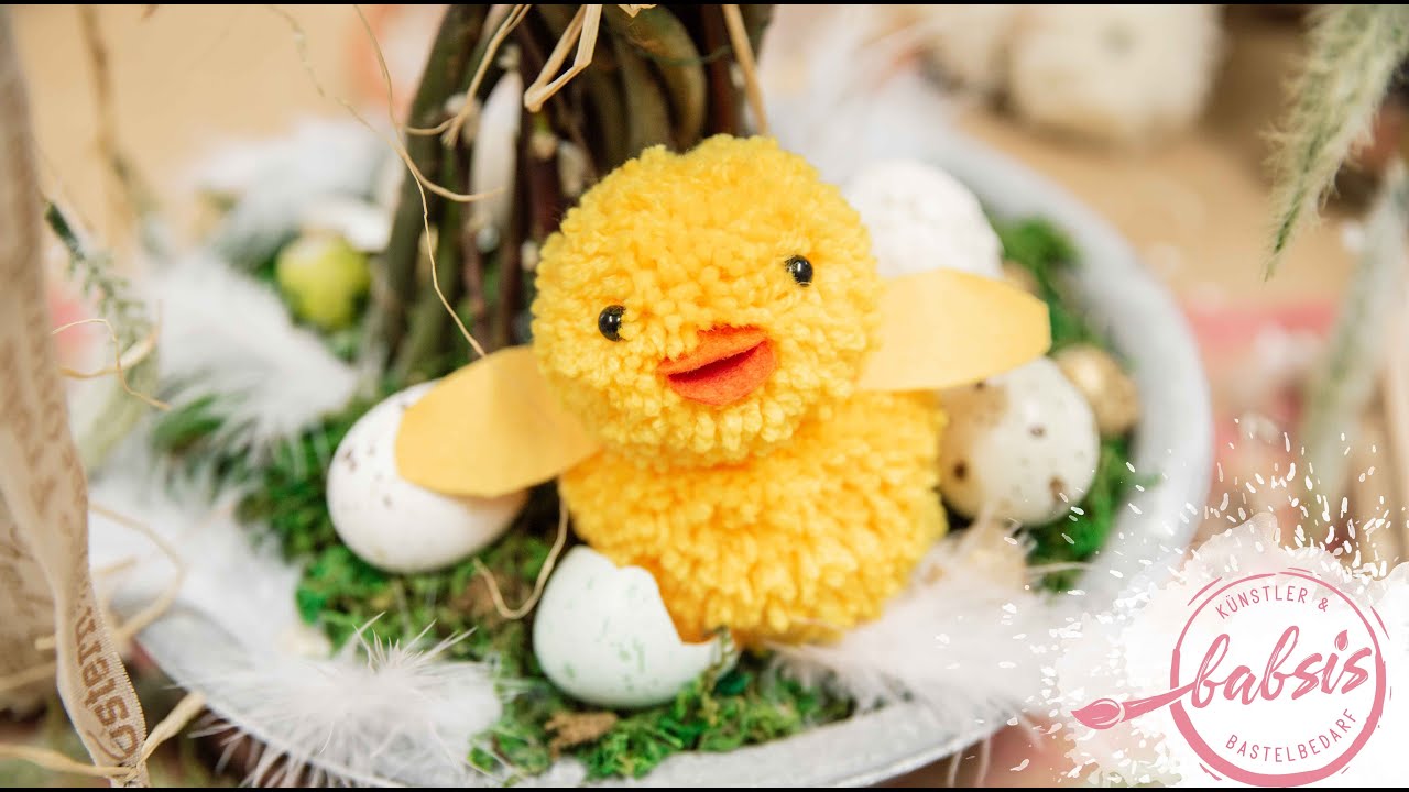 Küken aus Wollbommel- die niedlichste Osterdekoration
