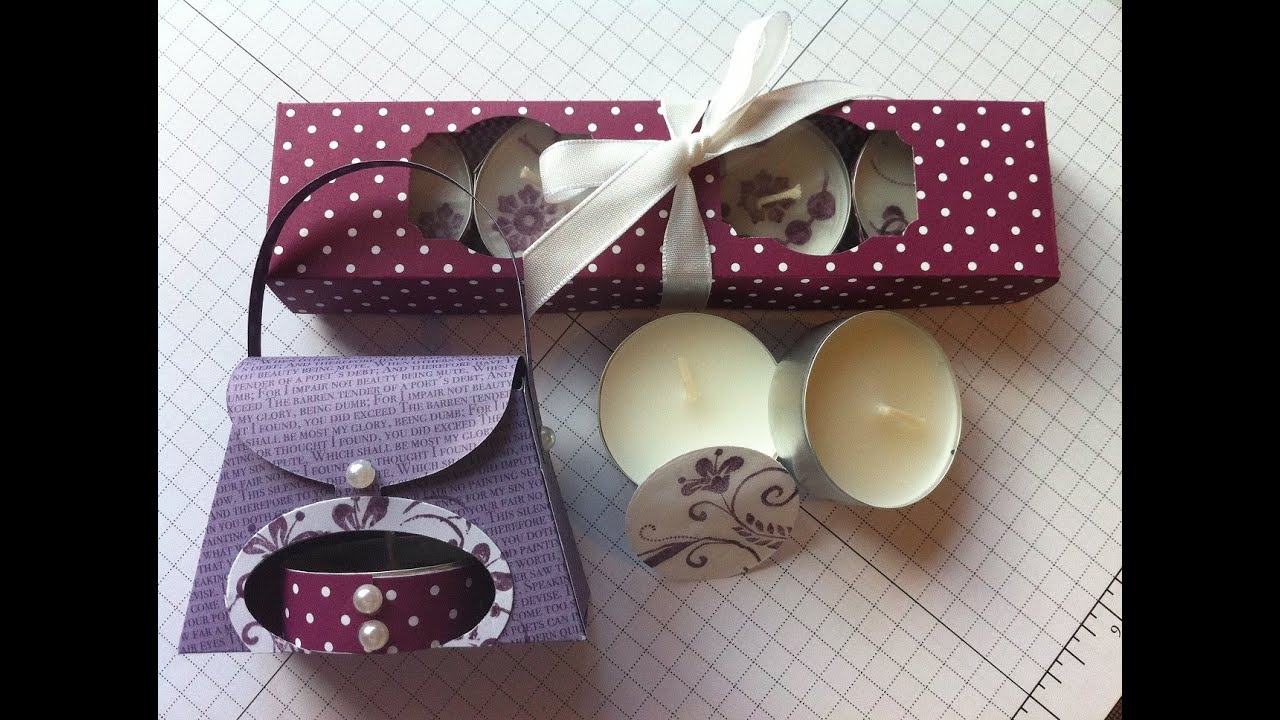 How to decorate Tea-light Candles with Stamped Images.