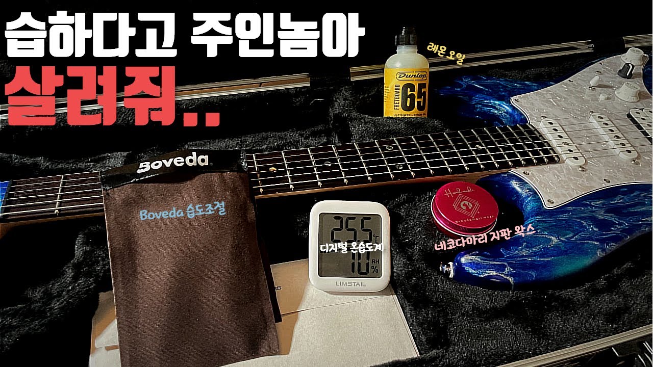 일렉기타 좋은 컨디션을 위한 관리 방법 습도관리, 클리닝, 보습 위한 나만의 아이템