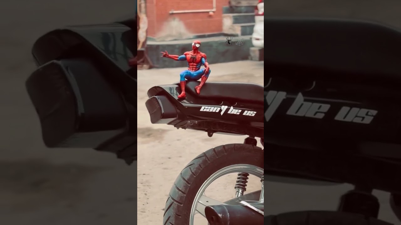 Splendor Bike modification with spiders man ☠️💀 