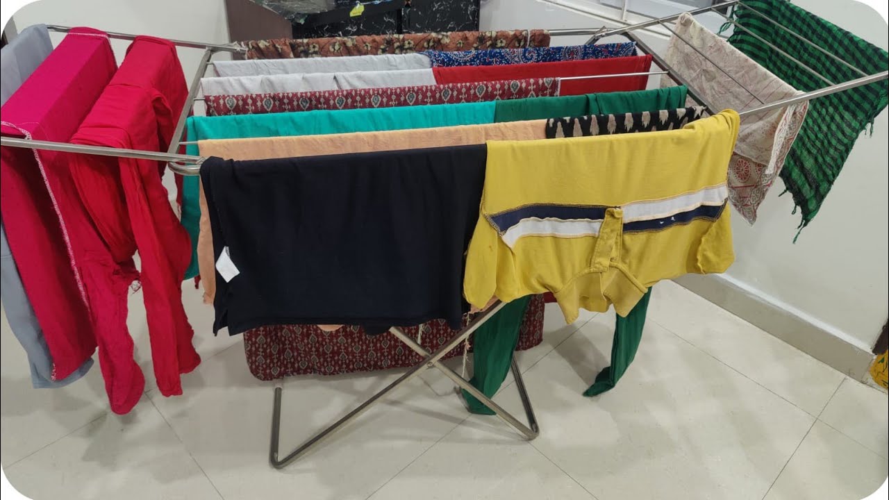 Cloth drying stand review From flipkart 🤔 ఎలా వచ్చిందో చూడండి #ytvideoes #flipkart #reviews #product