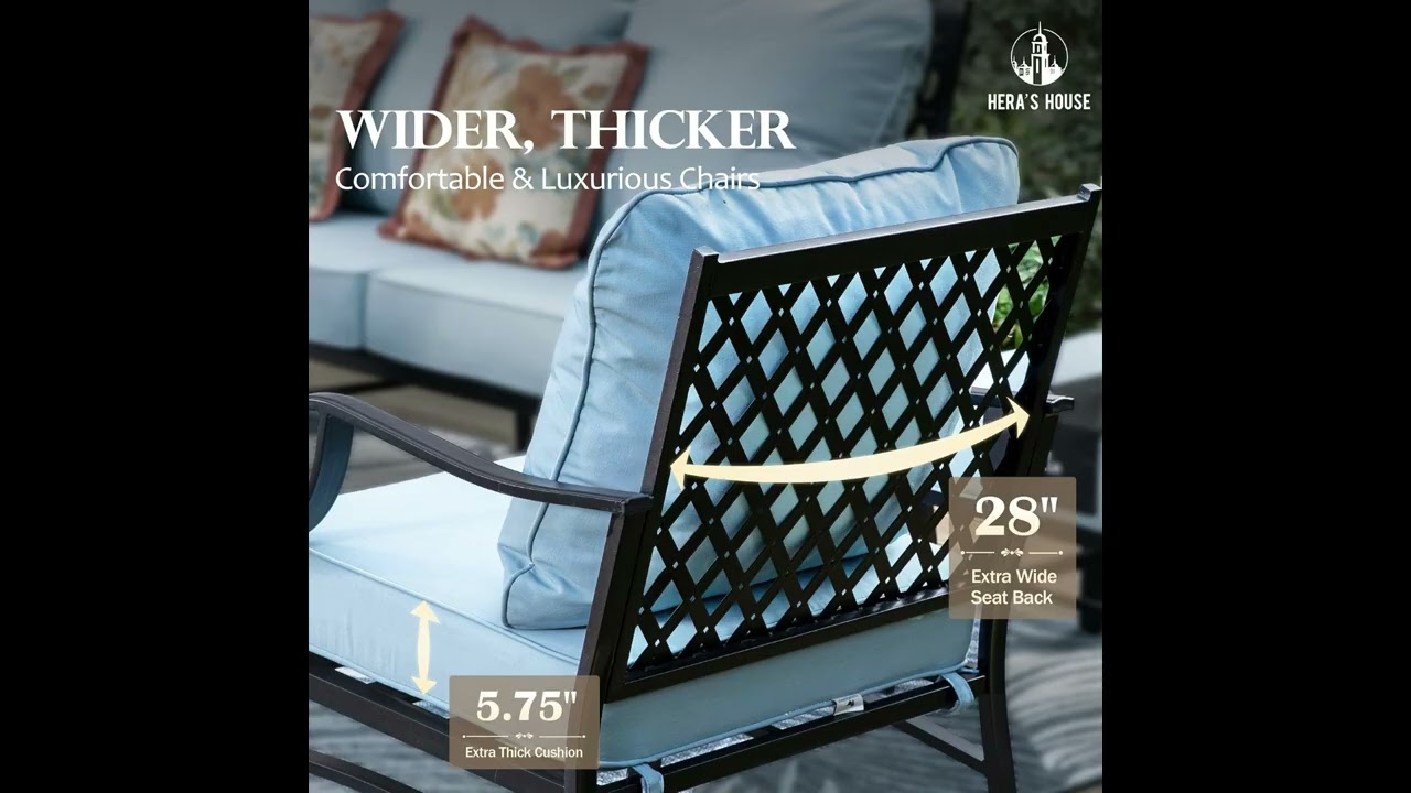 HERA'S HOUSE 5-Piece Patio Furniture Set Review | Best Outdoor Sofa & Chairs for Backyard