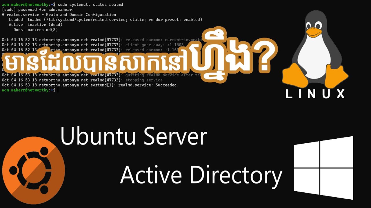 how to config and promote Ubuntu server to AD server​ Speak Khmer