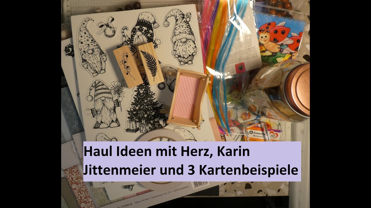 HAUL Ideen mit Herz Karin Jittenmeier und ein bisschen Tedi mit 3 Kartenbeispielen
