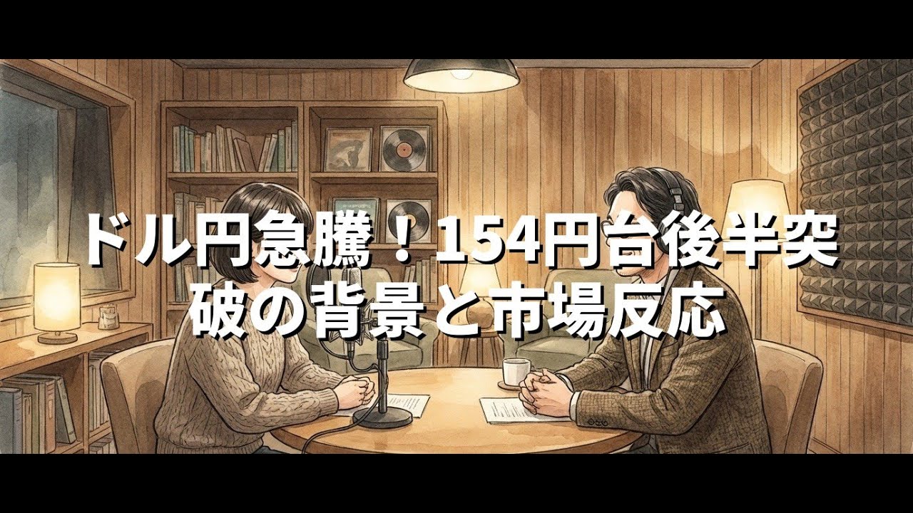ドル円急騰！154円台後半突破の背景と市場反応