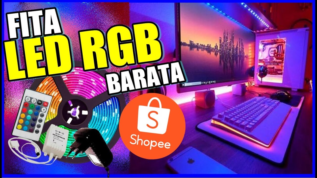 REVIEW COMPLETA FITA DE LED RGB 5050 COM CONTROLE DA SHOPEE SERÁ QUE PRESTA? VALE A PENA?!