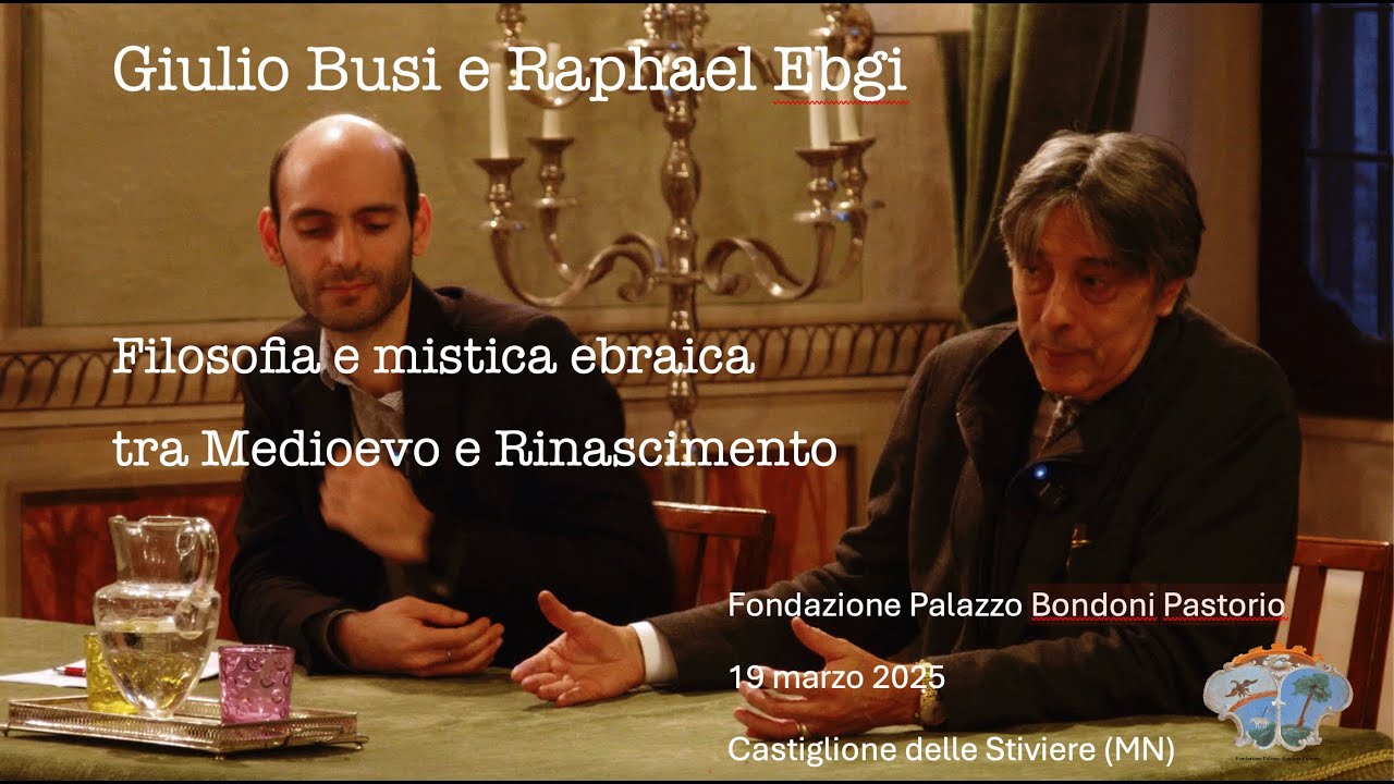 Identitaà ebraiche con Giulio Busi e Raphael Ebgi, Fondazione Palazzo Bondoni Pastorio, 19 3 2025
