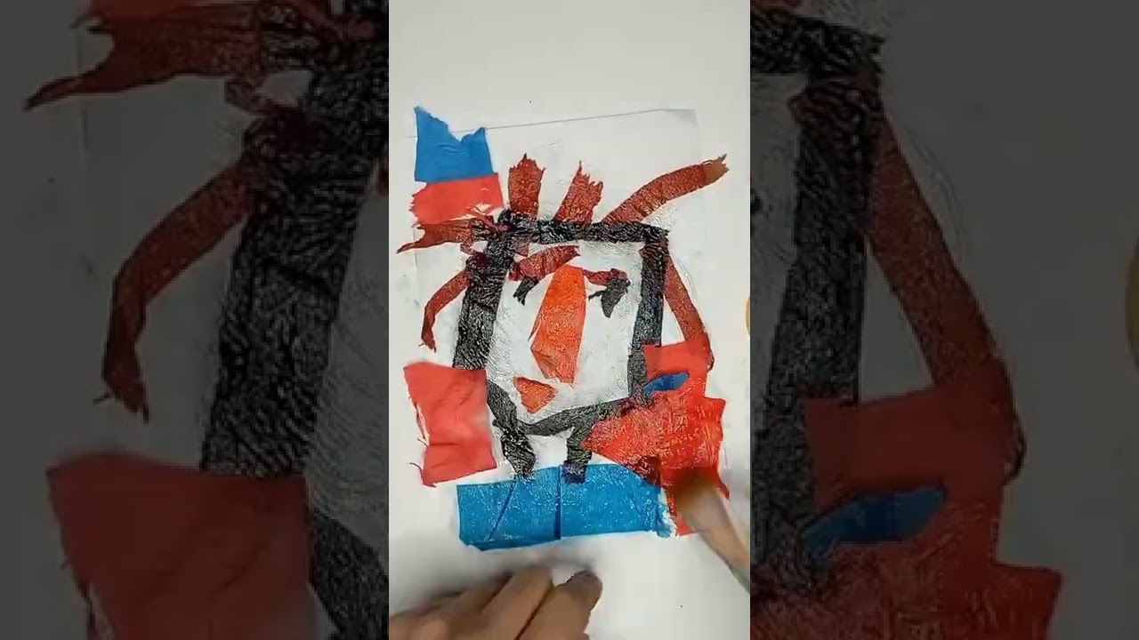 💥Dibujo M&Aacute;GICO 🤯 incre&iacute;ble! transformamos papel en tinta, y hacemos una obra genial #short #shorts