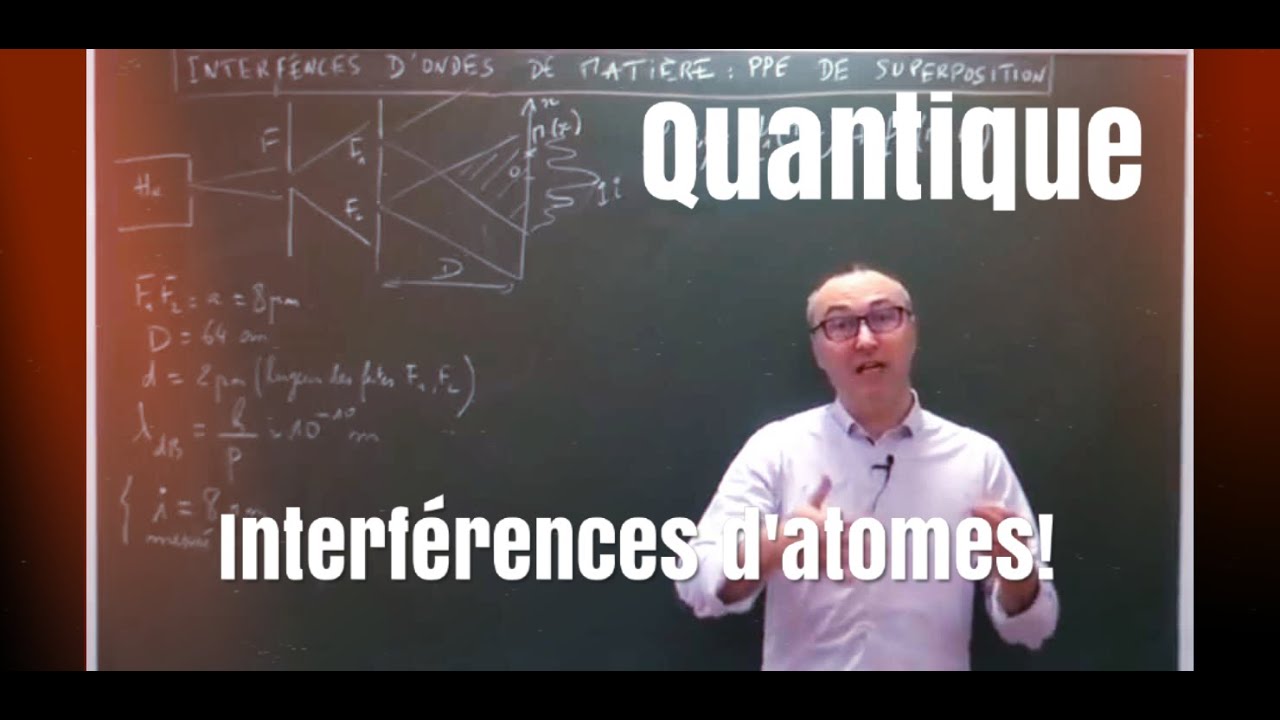 Quantique -  Interférences d'ondes de matière - principe de superposition