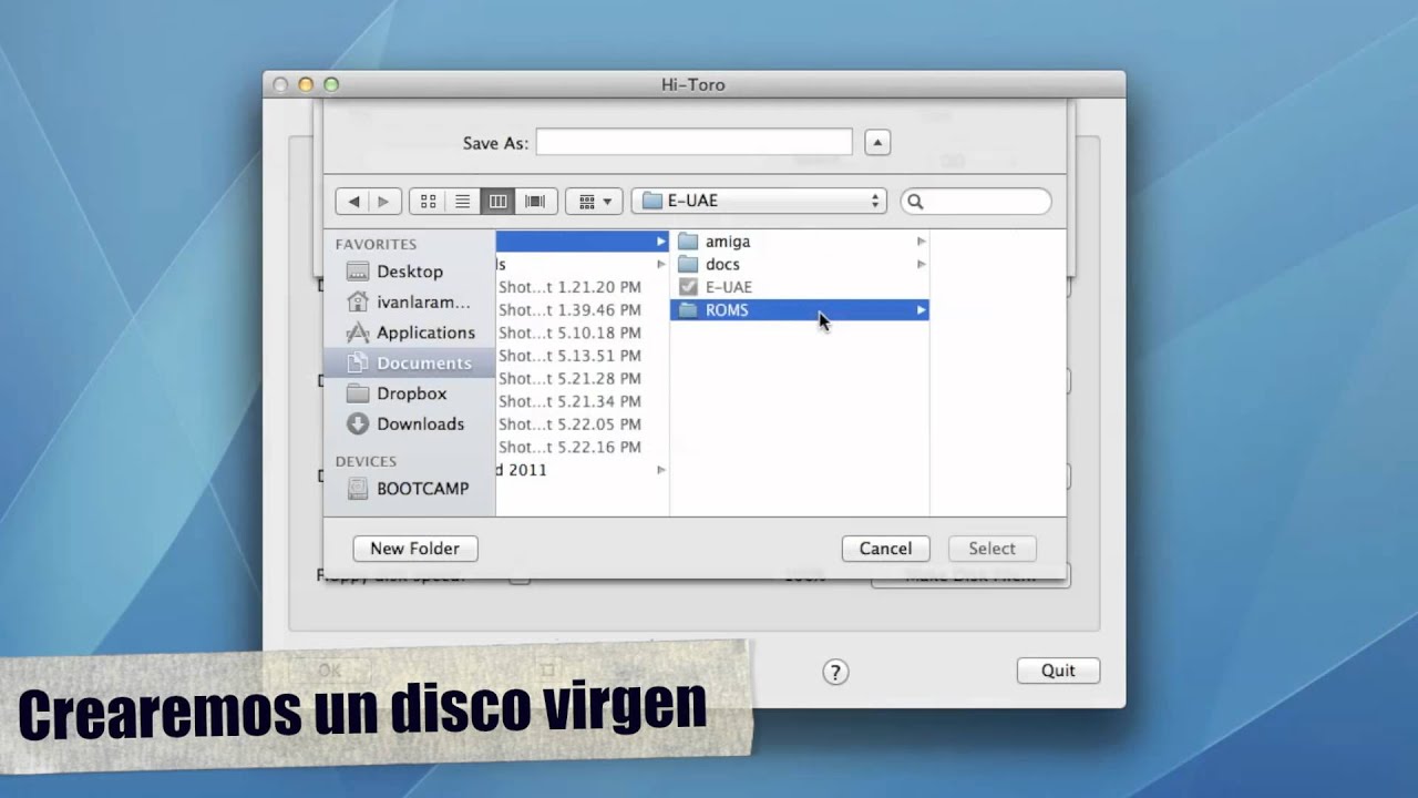 Emulator: Commodore Amiga on Mac OSX Lion