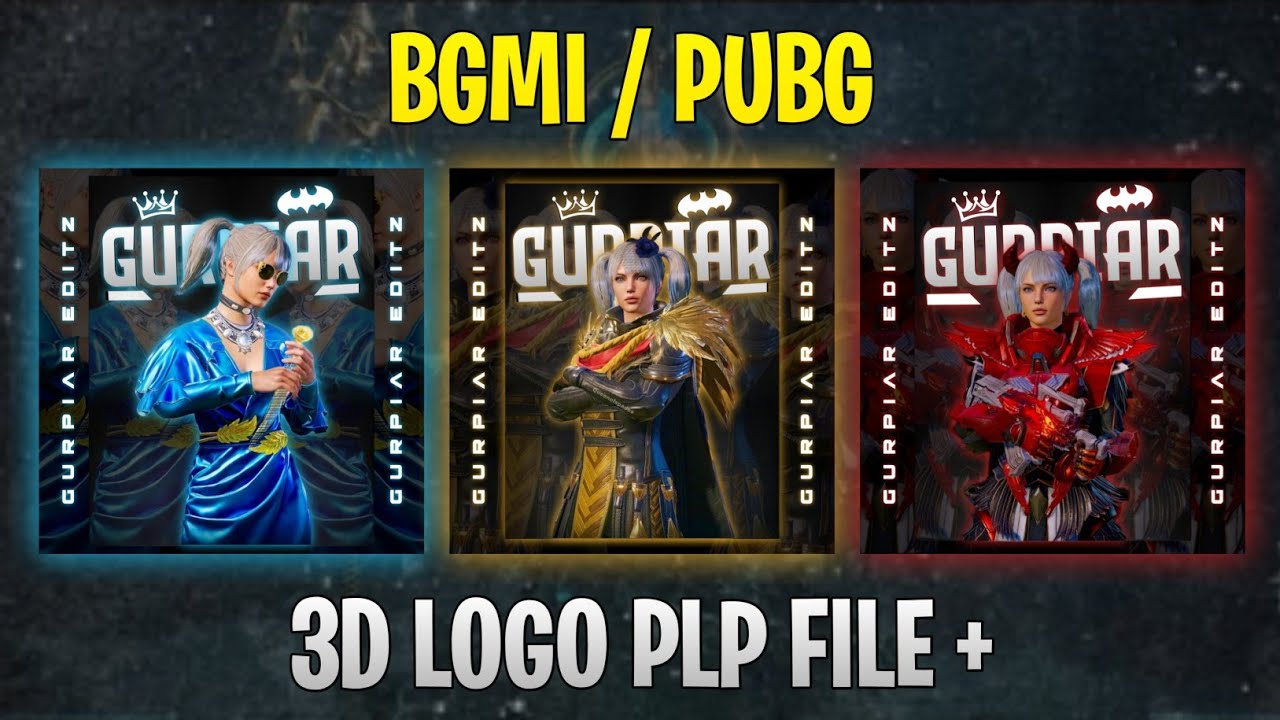 bgmi 3d logo plp file|| Plp File || bgmi 3d logo plp file download || Gurpiar Editz