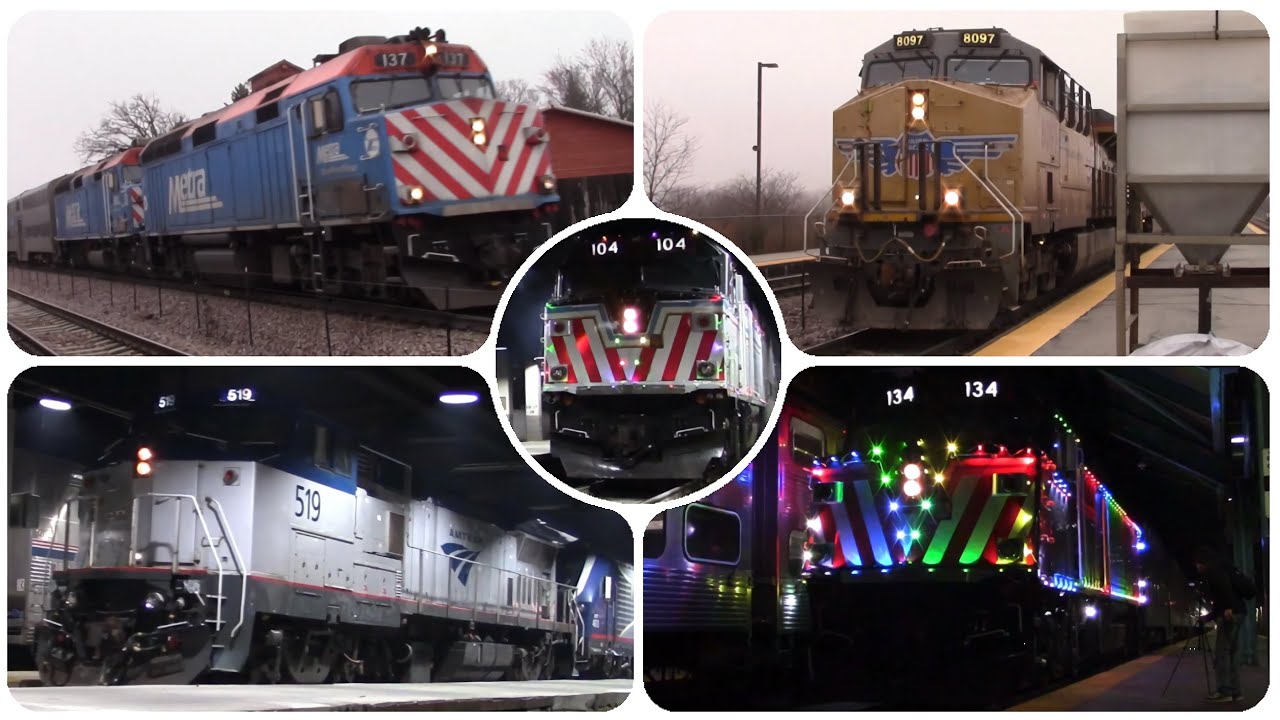 La Fox & Chicago Railfanning! (12/23/23) Ft. METX 104, Metra Holiday Trains, Amtrak Dash 8!