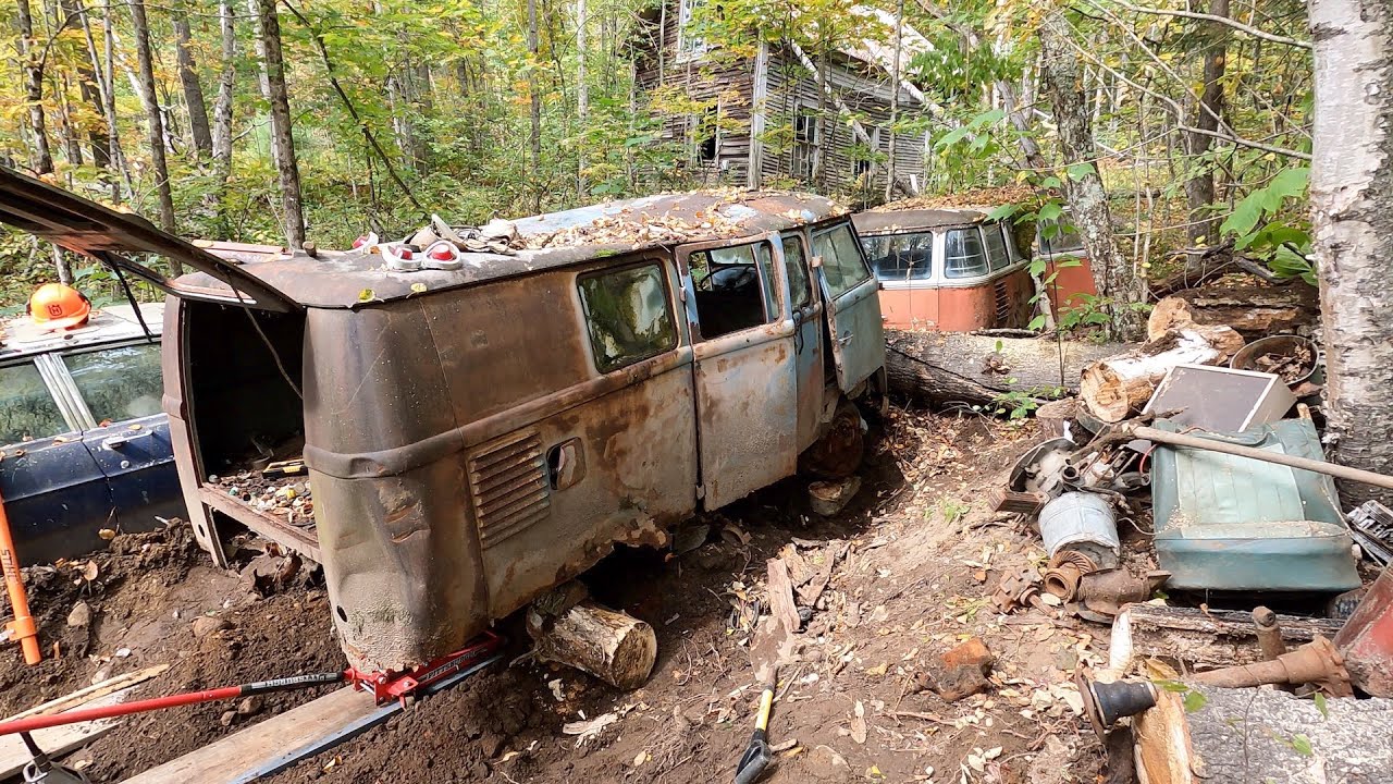 Saving Old Cars Abandoned Homestead - VW Bus Found | Rescue Begins