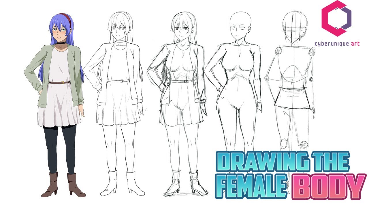 Drawing the female body for anime and manga.