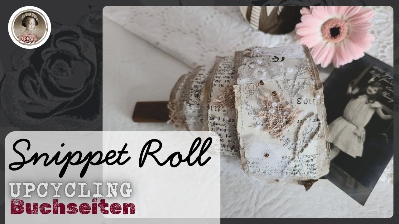 SNIPPET ROLL m. Schnipseln aus Buchseiten, Shabby Chic Style ✤ Einblick Magazin Jeanne d'Arc Living