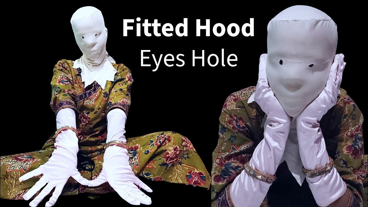 Fitted Hood with eyes hole/ Full tight face cover/ Veill eyes/ hood face cover/#hood #facecover 