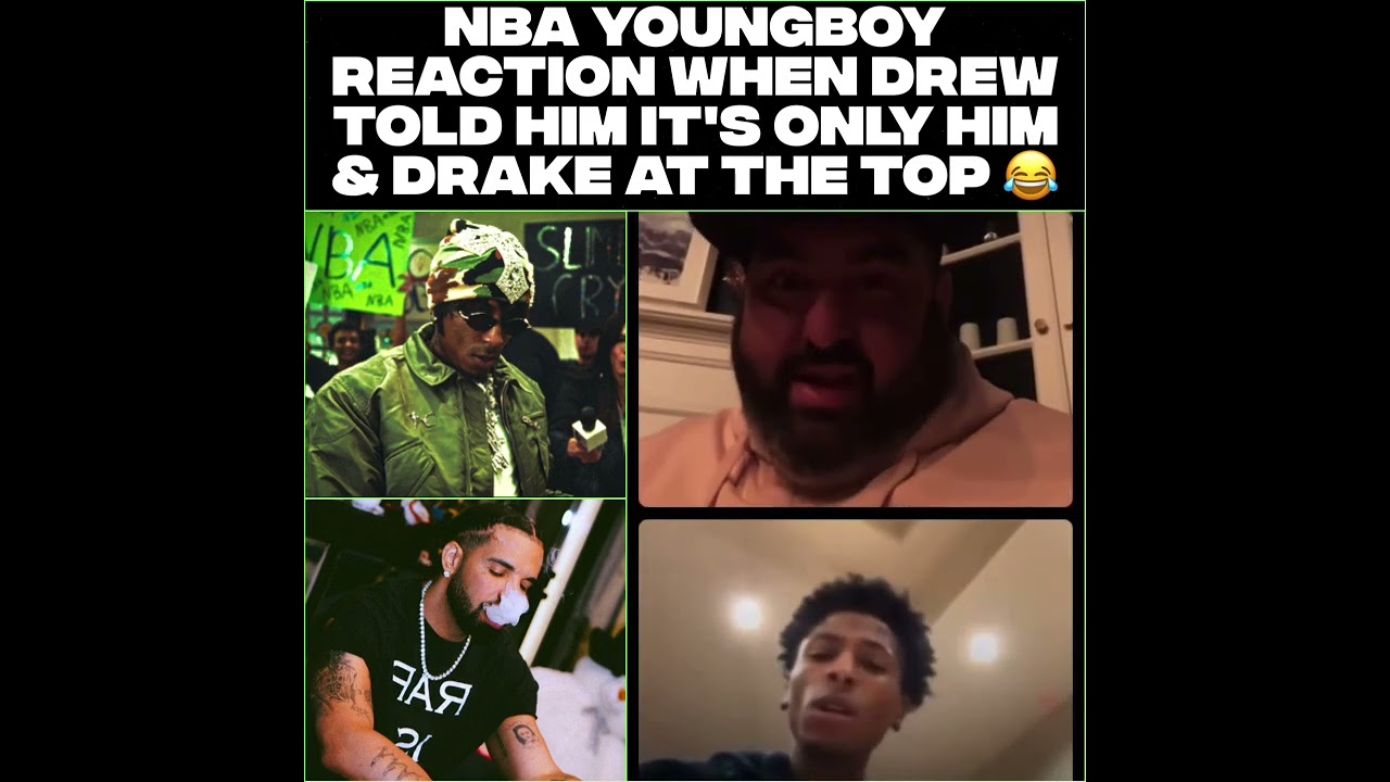 NBA YoungBoy Reaction When Drew Told Him It's Only Him & Drake At The Top 😂