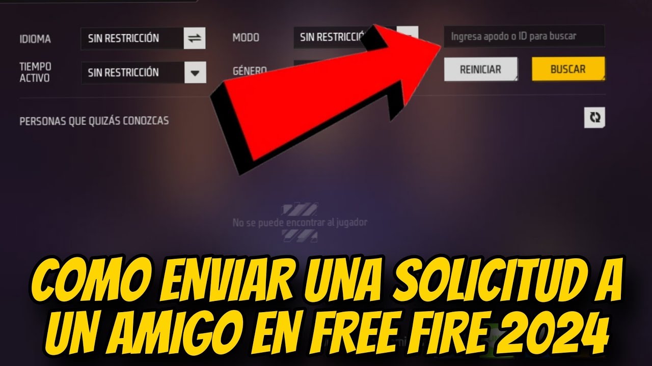 ✅ COMO ENVIARLE LA SOLICITUD A UN AMIGO EN FREE FIRE - CONSIGUE AMIGOS EN FREE FIRE - TUTORIAL ✅