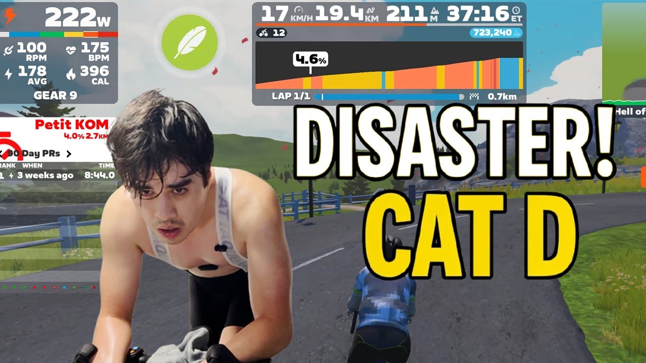 Zwift Racing: Моя первая гонка категории D оказалась КАТАСТРОФОЙ!