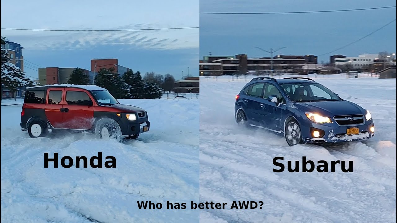 Honda AWD vs Subaru AWD- Element vs Impreza