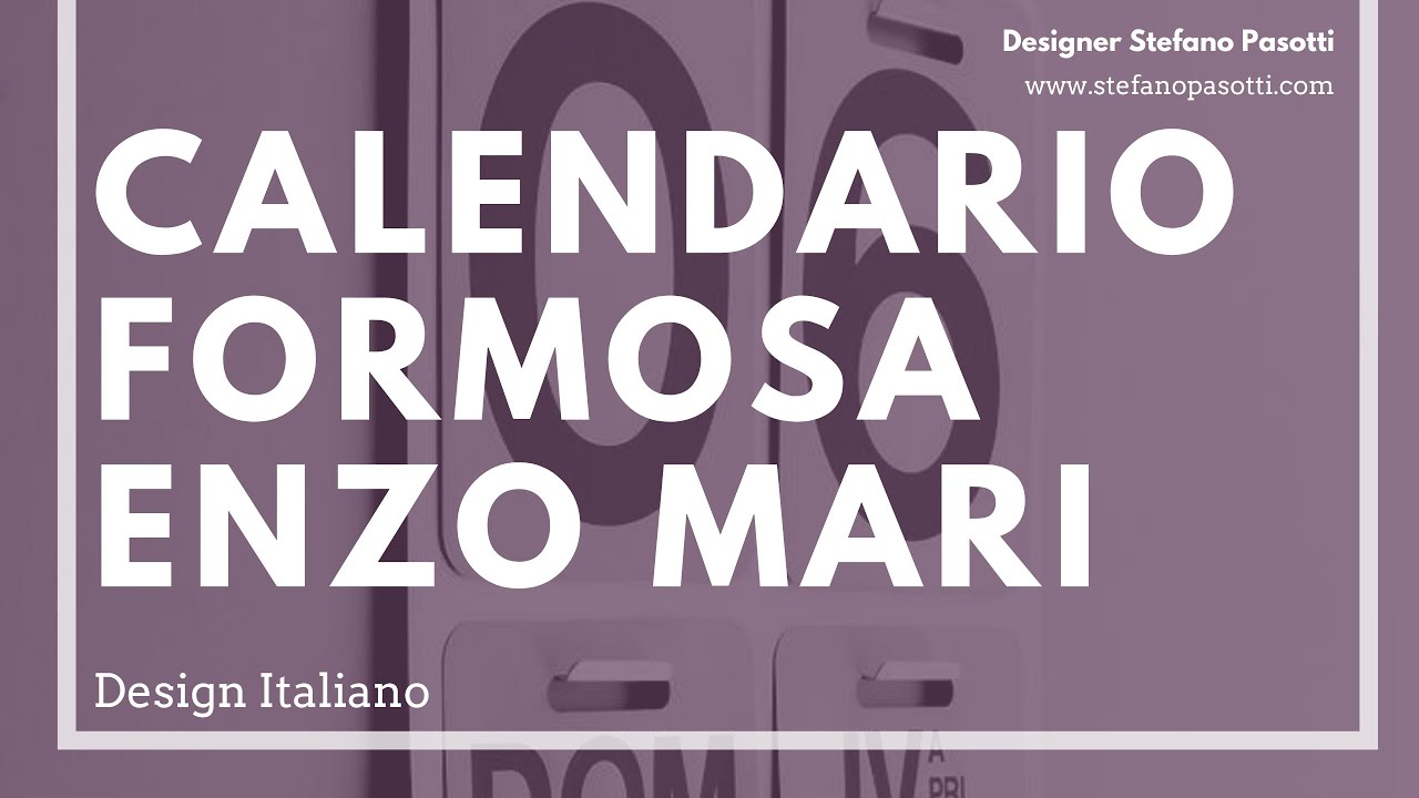 Il calendario perpetuo Formosa di Enzo Mari | Design italiano | Design del prodotto industriale