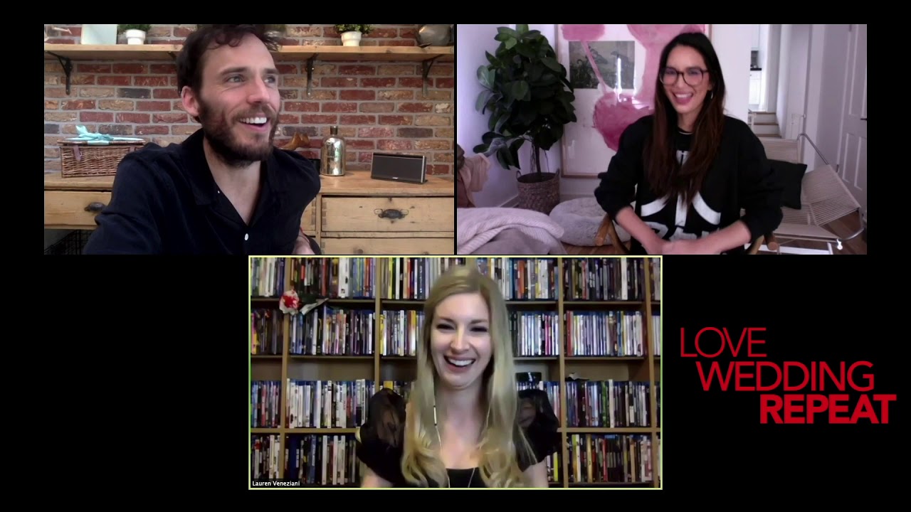 LOVE WEDDING REPEAT Interview - Sam Claflin and Olivia Munn + Sam talks The Hunger Games!