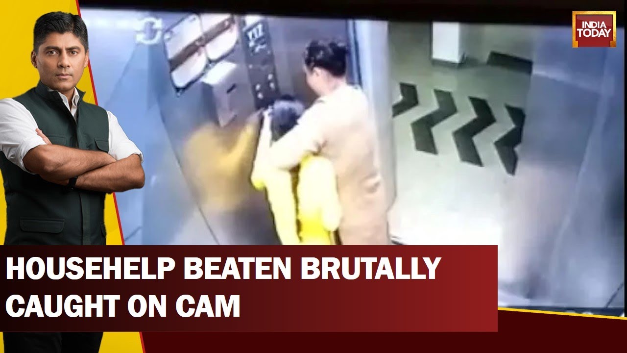 CCTV Footage Shows Noida High-Rise Resident Pulling, Dragging House Help Out Of Elevator | Report